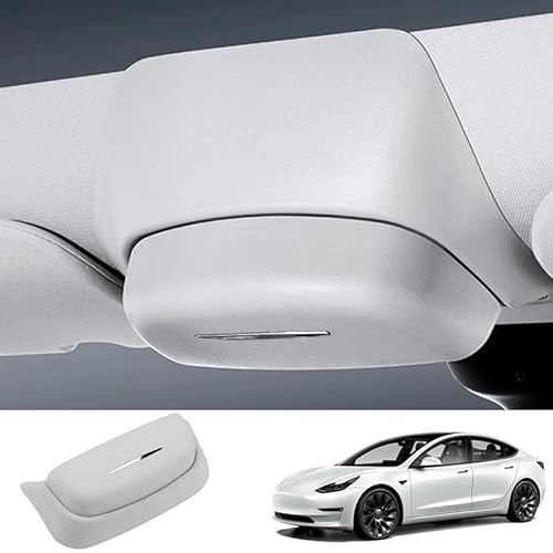 Ywooon Sonnenbrillenhalter für Tesla Model 3 2017–2023 2024 2025 Highland Brillenaufhänger Aufbewahrungsbox Mittelkonsole Organizer Brillenhalterung Münzetui Innenzubehör von Ywooon