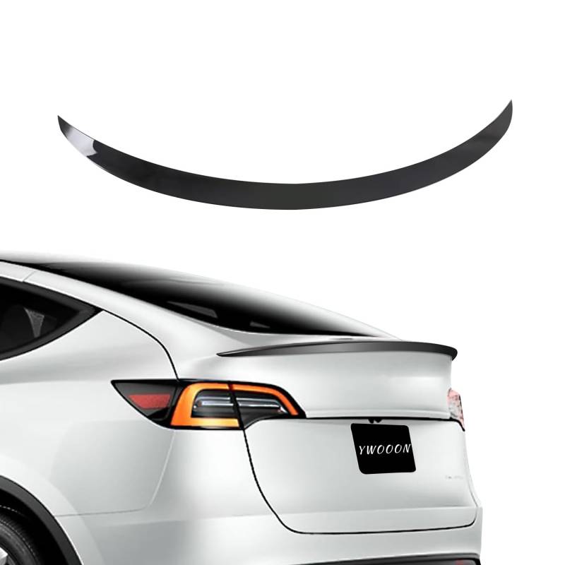 Ywooon Spoiler Wing Performance für Tesla 2016–2023 Model 3 Zubehör Heckklappe Heckdeckel ABS (Glänzend Schwarz) von Ywooon