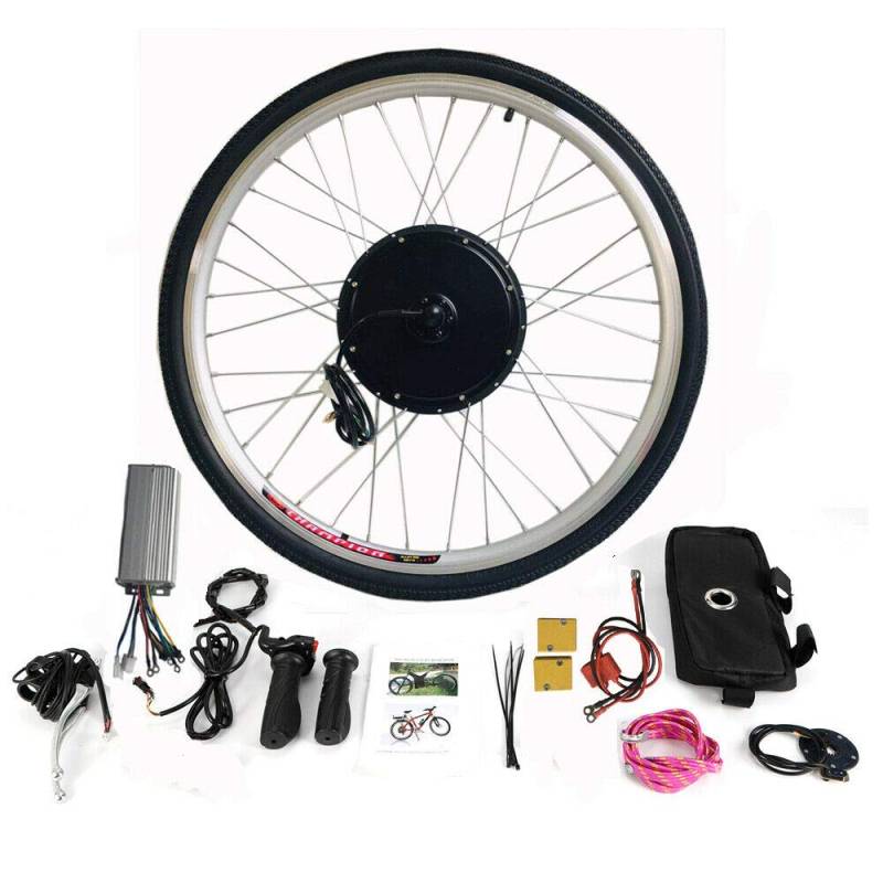 28 Zoll Elektro-Fahrrad Kit, 36V 500W/800W Elektrofahrrad Umbausatz Hinterrad, mit LCD Display, E-Bike Conversion Kit, mit Steckverbinder und Sicherungen (800W) von YyanLAK