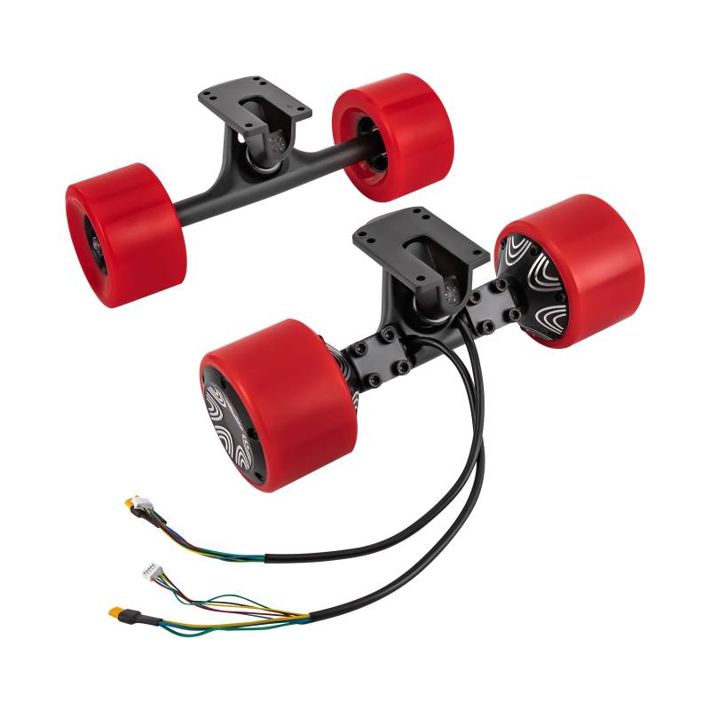 Skateboard Brushless Nabenmotor Kit, 100kg Dual Motor Set für Elektrisches Skateboard, Roller Nabe Motor für elektrisches Skateboard, Dual Motor Kit Scooter Hub Motor (Rot) von YyanLAK