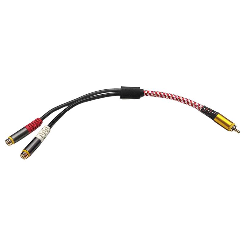 Yzdysg Nylon Geflochtenes Kabel 1 Stecker 2 Buchsen 1 Buchse 2 Stecker Auto Sound Modifikation Für Heimkino Verstärker von Yzdysg