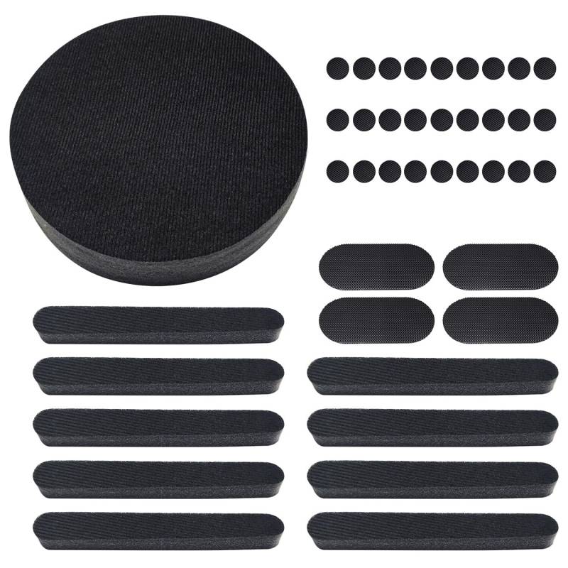 Yzpacc Motorcycle Helmet Liner Top Pad with Universal Replacement Foam Pad Adhesive Hook Loop Circles Set von Yzpacc