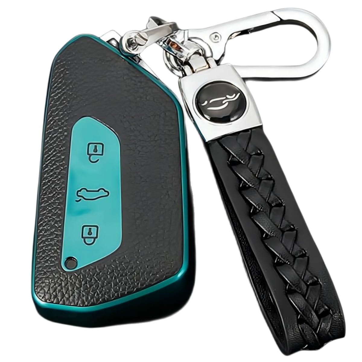 【6 Farben】 Z.MYUKI ID.5 Schlüsselhülle mit Schlüsselanhänger für VW ID5 Pro 2022-2024 2025 Zubehör Key Cover (Grün) von Z.MYUKI