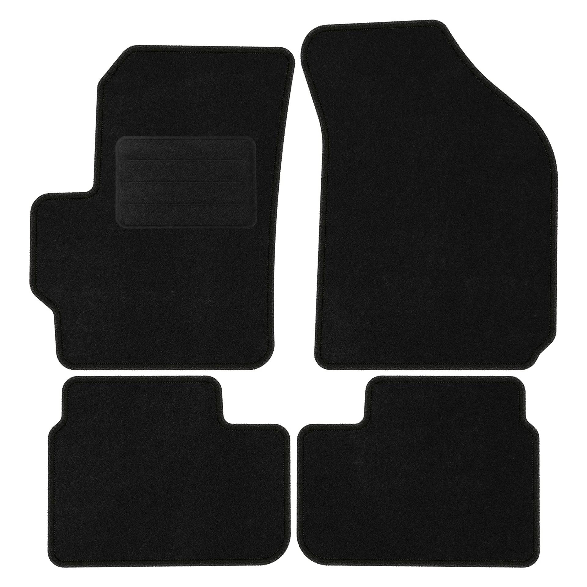 Automatten Veloursmatten Schwarz Textilmatten geeignet für Chevrolet Matiz II 2005-2009 von Z4L