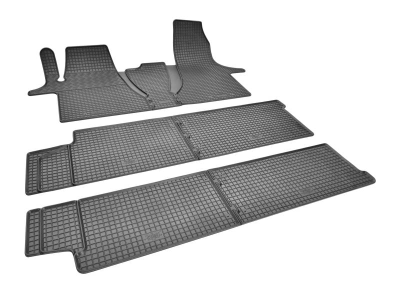 Passgenaue Gummifußmatten fahrzeugspezifisch ideal angepasst geeignet für VW T6.1 Caravelle-Transporter ab 2019-9 Sitze von Z4L