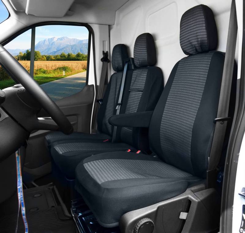 Passgenaue Sitzbezüge LUX geeignet für Ford Custom/Tourneo ab 2012-, ab 2021- | 3 Sitzer von Z4L