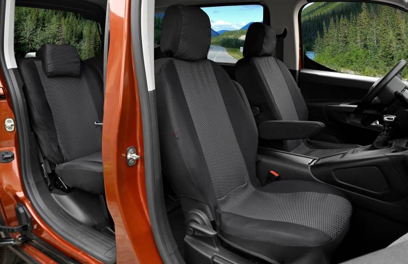 Z4L Stoff Sitzbezüge passgenau Hero Serie geeignet für Berlingo (ab 2019) Kompltes Set (5 Sitze) - Autositzbezüge, Farbe Dunkelgrau von Z4L