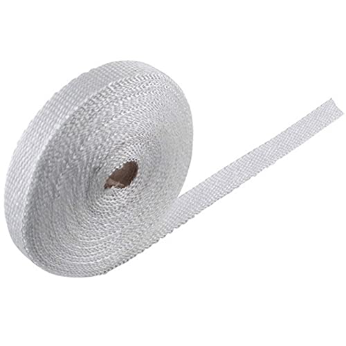 Auspuffband，Hitzeschutzband Auspuff 10M Auto Motorrad Abgas Wrap Rohrkopf Wärme Wrapp Turbo Mainfold Wärmeabgas Thermische Wickelband Edelstahl Krawatten(White-10m) von ZACUNXY