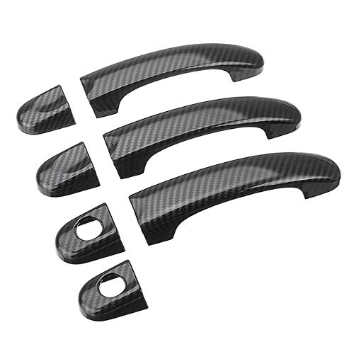 AußEntüRgriff Abdeckung 8 Verschiedene Style 1 Set Türgriffabdeckungen for VW for T5 2003 2004-2015 for T6 2015-up for Caddy Van 2004-2015(7pcs 3 Door Carbon) von ZACUNXY