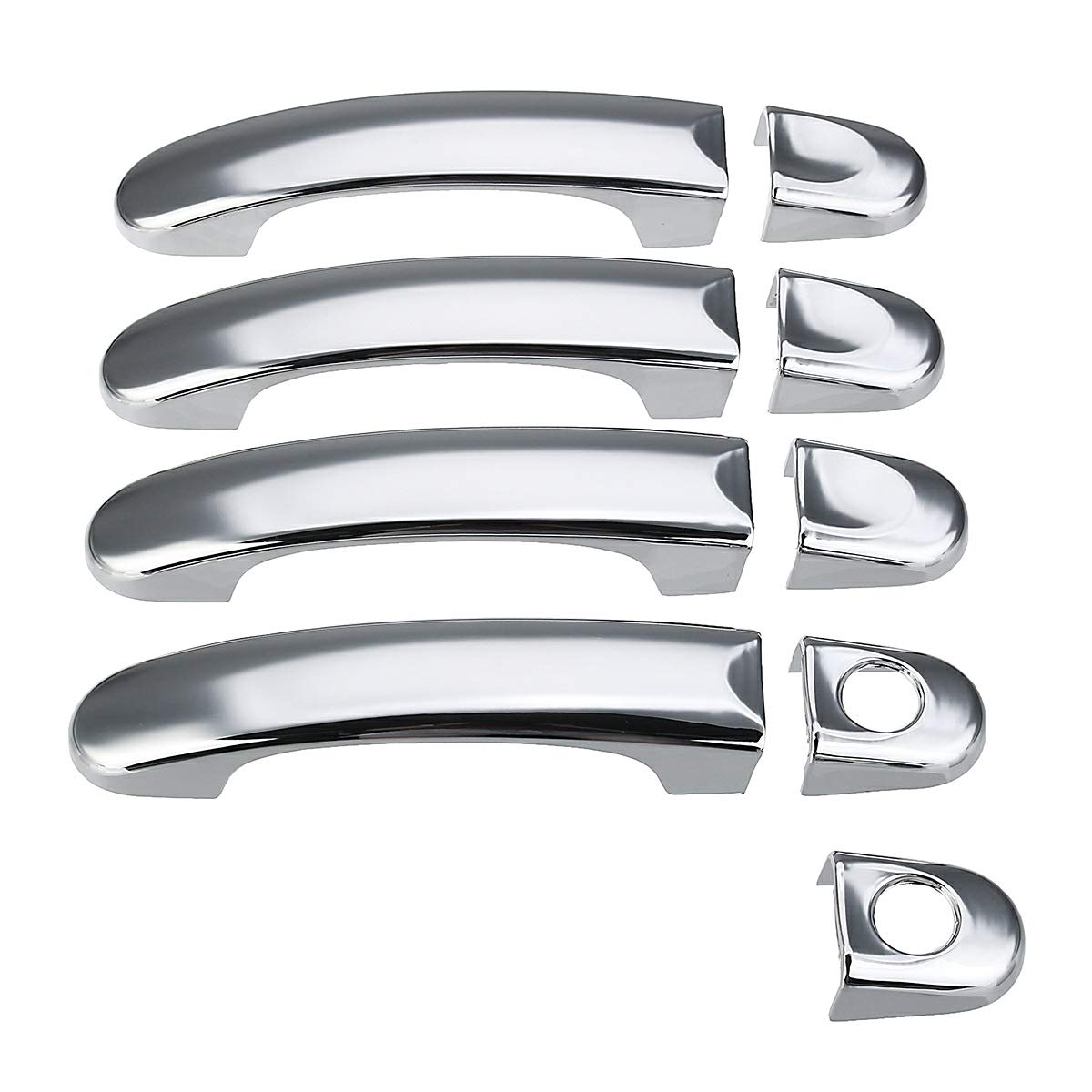 AußEntüRgriff Abdeckung 8 Verschiedene Style 1 Set Türgriffabdeckungen for VW for T5 2003 2004-2015 for T6 2015-up for Caddy Van 2004-2015(9pcs 4 Door Chrome) von ZACUNXY