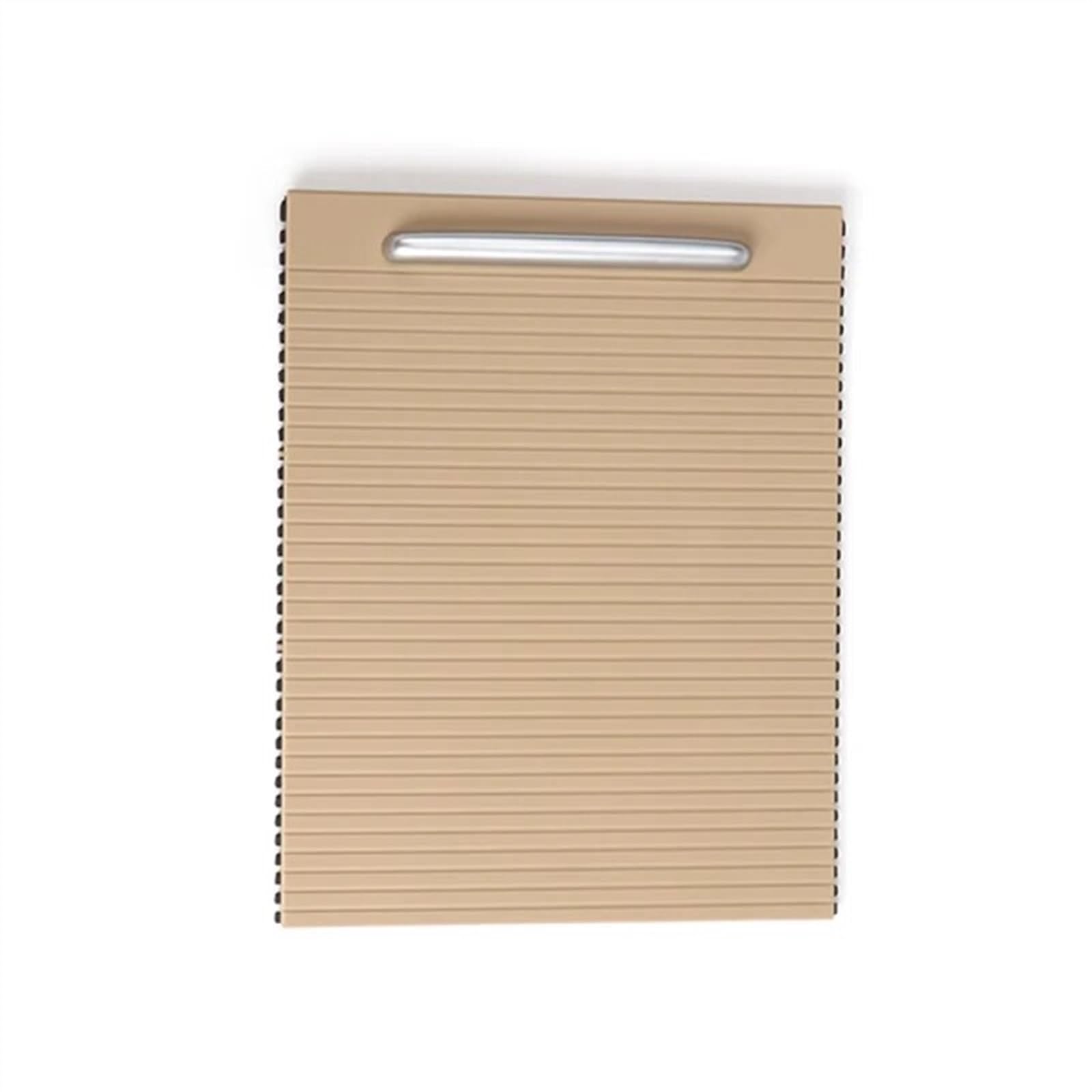 Mittelkonsole，Mittelkonsole Rollo Abdeckung Auto-Front-Mittelkonsole, Schiebeläden, Getränkehalter, Rollo-Abdeckung(Dark beige) von ZACUNXY