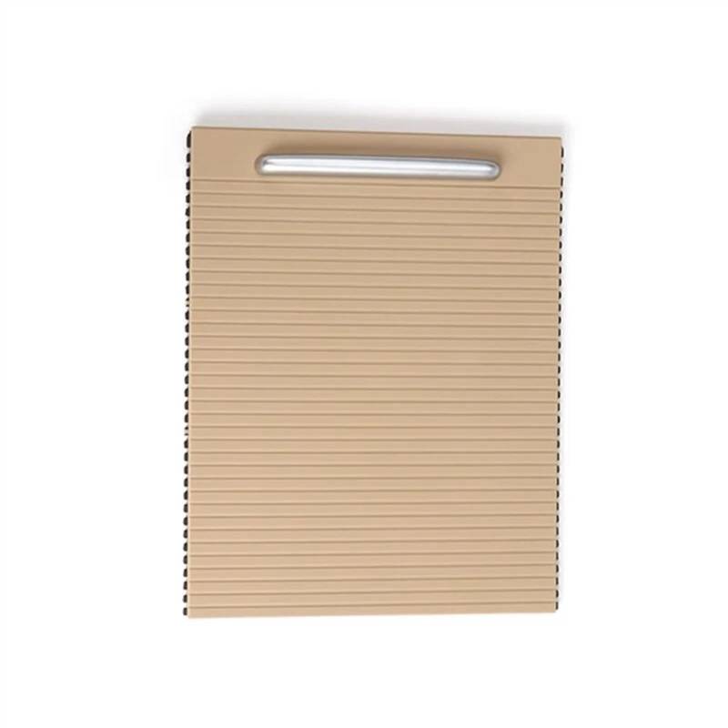 Mittelkonsole，Mittelkonsole Rollo Abdeckung Auto-Front-Mittelkonsole, Schiebeläden, Getränkehalter, Rollo-Abdeckung(Dark beige) von ZACUNXY