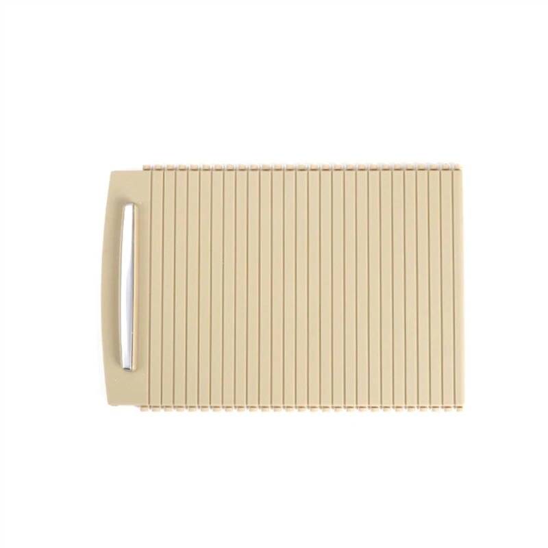 Mittelkonsole，Mittelkonsole Rollo Abdeckung Auto-Heckkonsolen-Ablagefach-Abdeckung, Schiebe-Rollo-Abdeckung, Wasserbecherhalter, Vorhang-Ersatz(Beige) von ZACUNXY