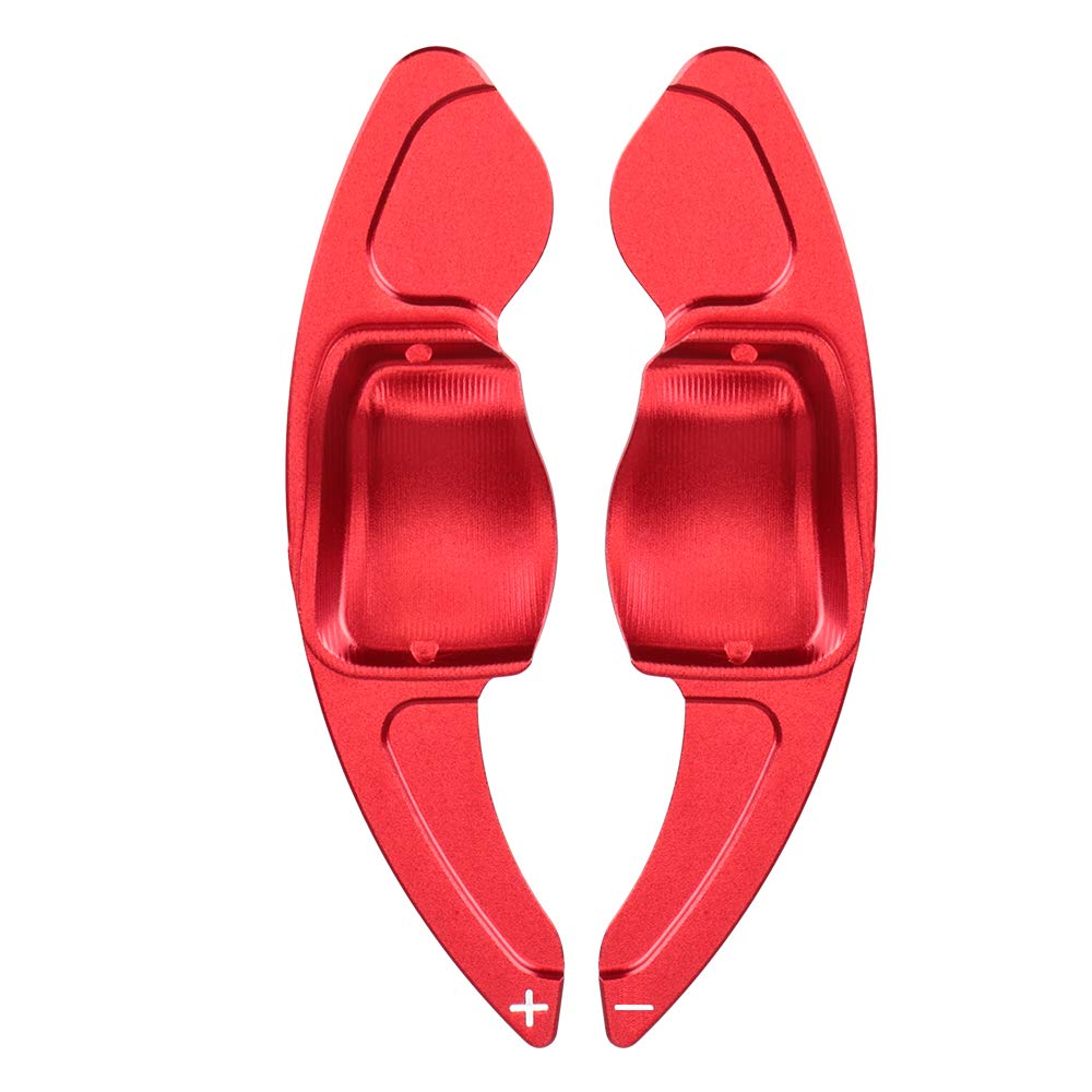 Schaltwippen，Schaltwippen VerläNgerung Auto-Lenkrad-Paddel-Verschiebung Extender Bord-Zubehör geeignet for den Einsatz fit Gebrauch for VW Golf 5 6 MK6 GTI Jetta MK5 Pasat B6 B7 CC Polo .(Red) von ZACUNXY