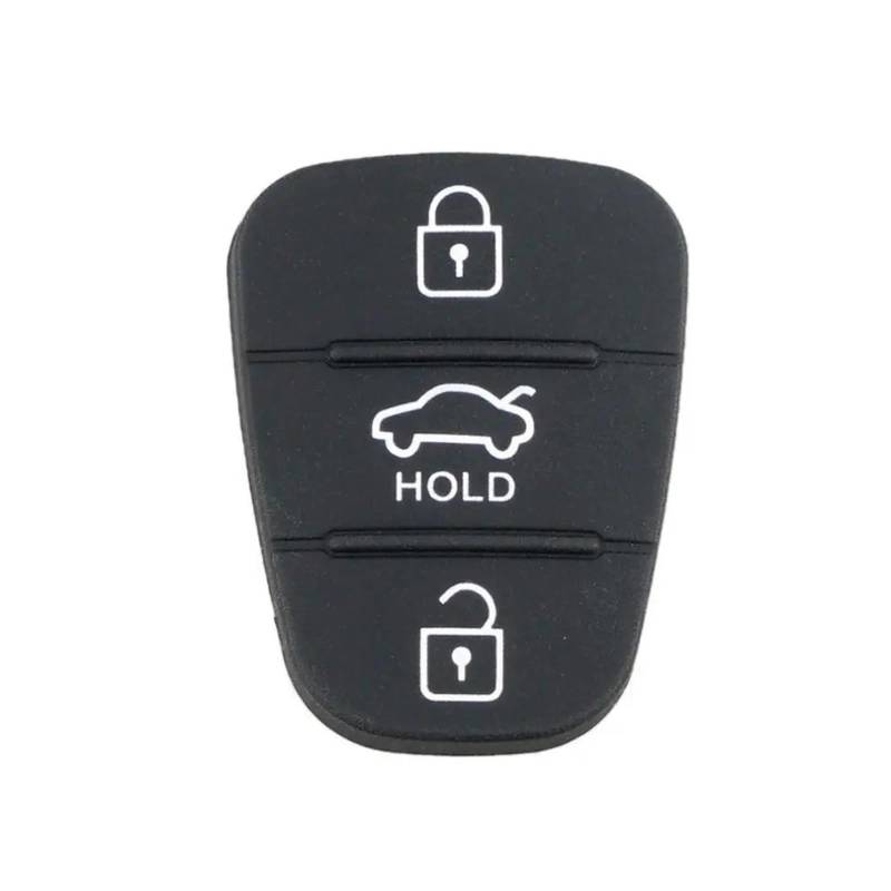 ZAEBOTDAL 3 Tasten Fernbedienung Auto Schlüssel Shell Fob Gummi Pad Schlüssel Fall Kompatibel Mit Hyundai Für Tucson L10 L20 L30 IX35 Autoschlüsselgehäuse von ZAEBOTDAL