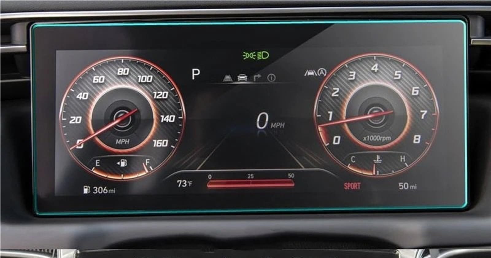 ZAEBOTDAL Auto-Navigationsfilm Kompatibel Mit Hyundai Für Tucson NX4 2021, Auto-GPS-Navigation, Gehärtetes Glas, LCD-Bildschirm, Schutzfolie, Schutz Für Armaturenbrett von ZAEBOTDAL