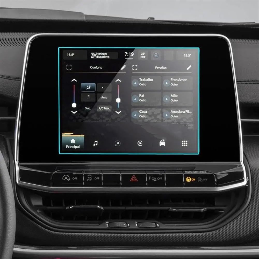 ZAEBOTDAL Auto-Navigationsfilm Kompatibel Mit Jeep Für Compass 2021 2022, Gehärtetes Glas, Displayschutzfolie, Autoradio, Navigationsdisplay, Auto-Innenausstattung(0) von ZAEBOTDAL