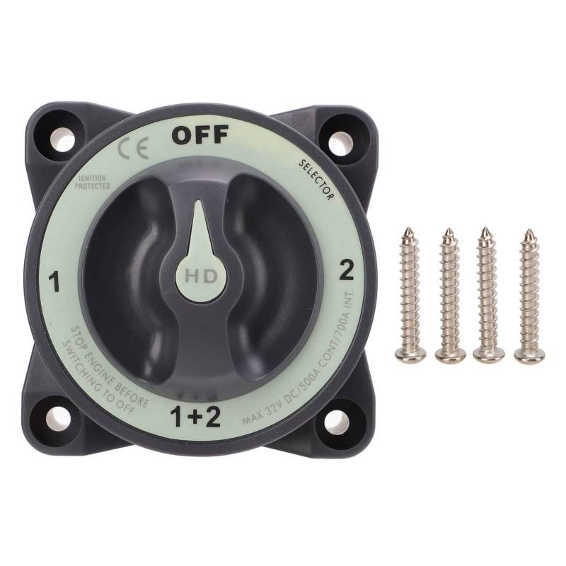 Batterietrennschalter, ABS-beschichteter Bootsbatterieschalter aus Rotem Kupfer, Wohnmobil-Batterietrennschalter mit Stellschraube für Wohnmobilboote von ZAICOLER