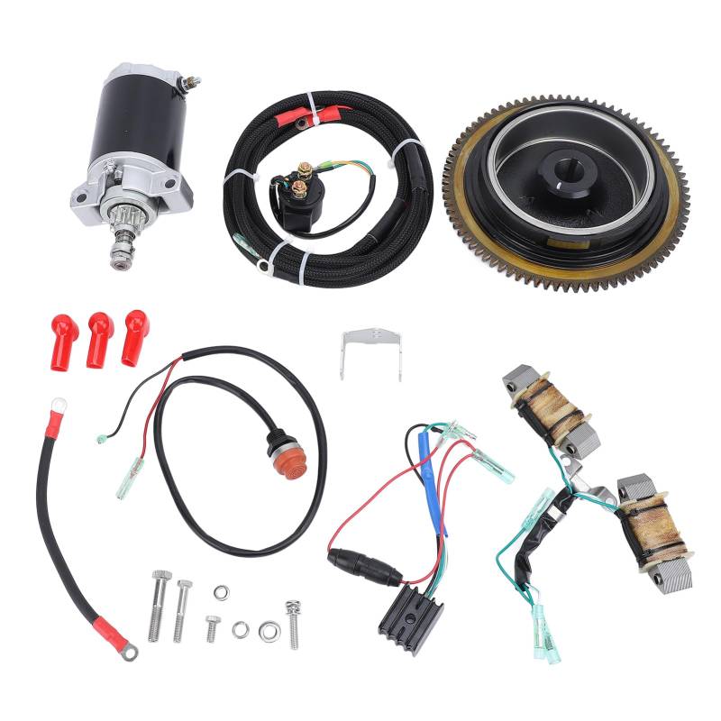 Elektrostart-Kit, Komplettes Elektromotor-Kit, Motor-Kit mit Stabiler Leistung für Außenbordmotoren von ZAICOLER