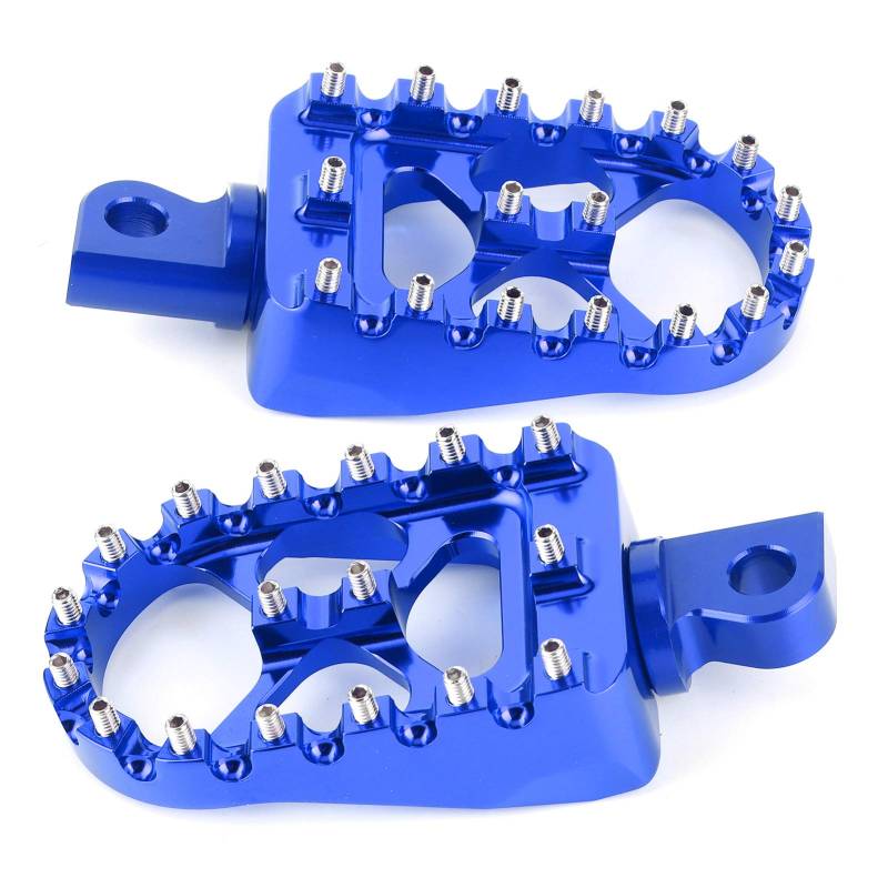 Motorrad-Fuß Stütze, Universal-Motorrad-Fuß Raste Fuß Pedal Fuß Pegel Fuß Halter Halterung 10mm Einbauweise CNC-Legierung, Aluminium-Fuß Stütze, Passend für XL (BLUE) von ZAICOLER