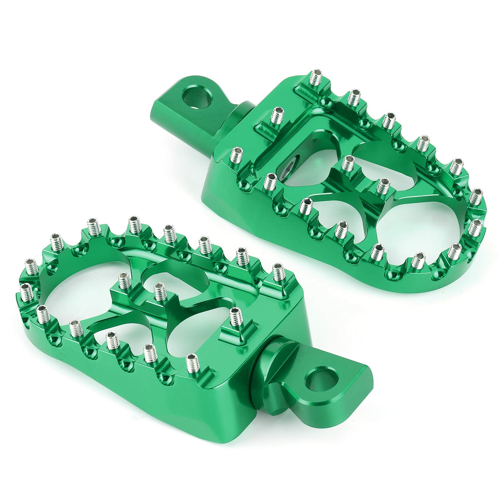 Motorrad-Fuß Stütze, Universal-Motorrad-Fuß Raste Fuß Pedal Fuß Pegel Fuß Halter Halterung 10mm Einbauweise CNC-Legierung, Aluminium-Fuß Stütze, Passend für XL (GREEN) von ZAICOLER