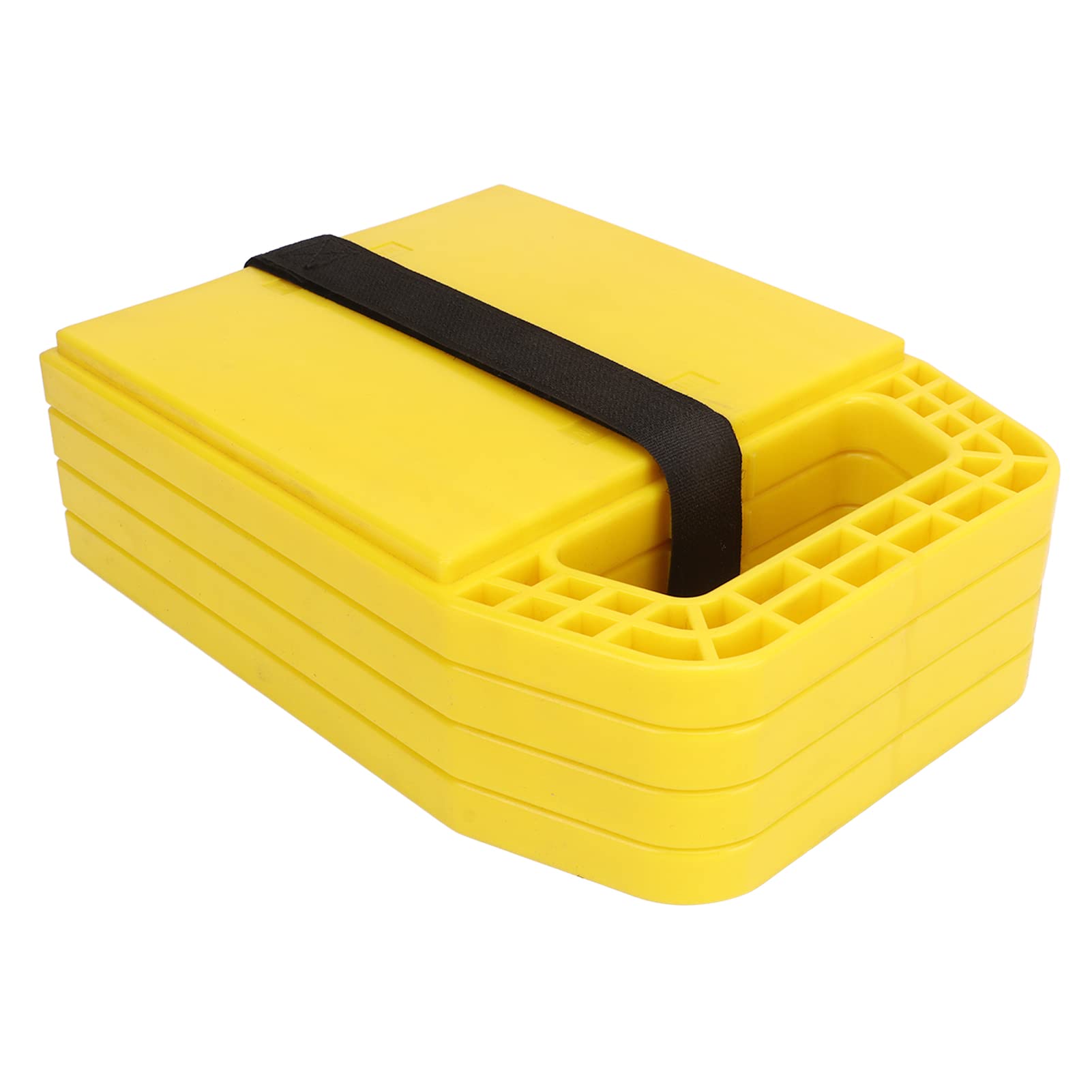 ZAICOLER RV-Nivellierblöcke, 4 Stück, Polypropylen, RV-Wagenheber-Pads, RV-Stabilisator-Wagenheber-Pads, Einfache Installation für Wohnwagen-Anhänger (Yellow) von ZAICOLER