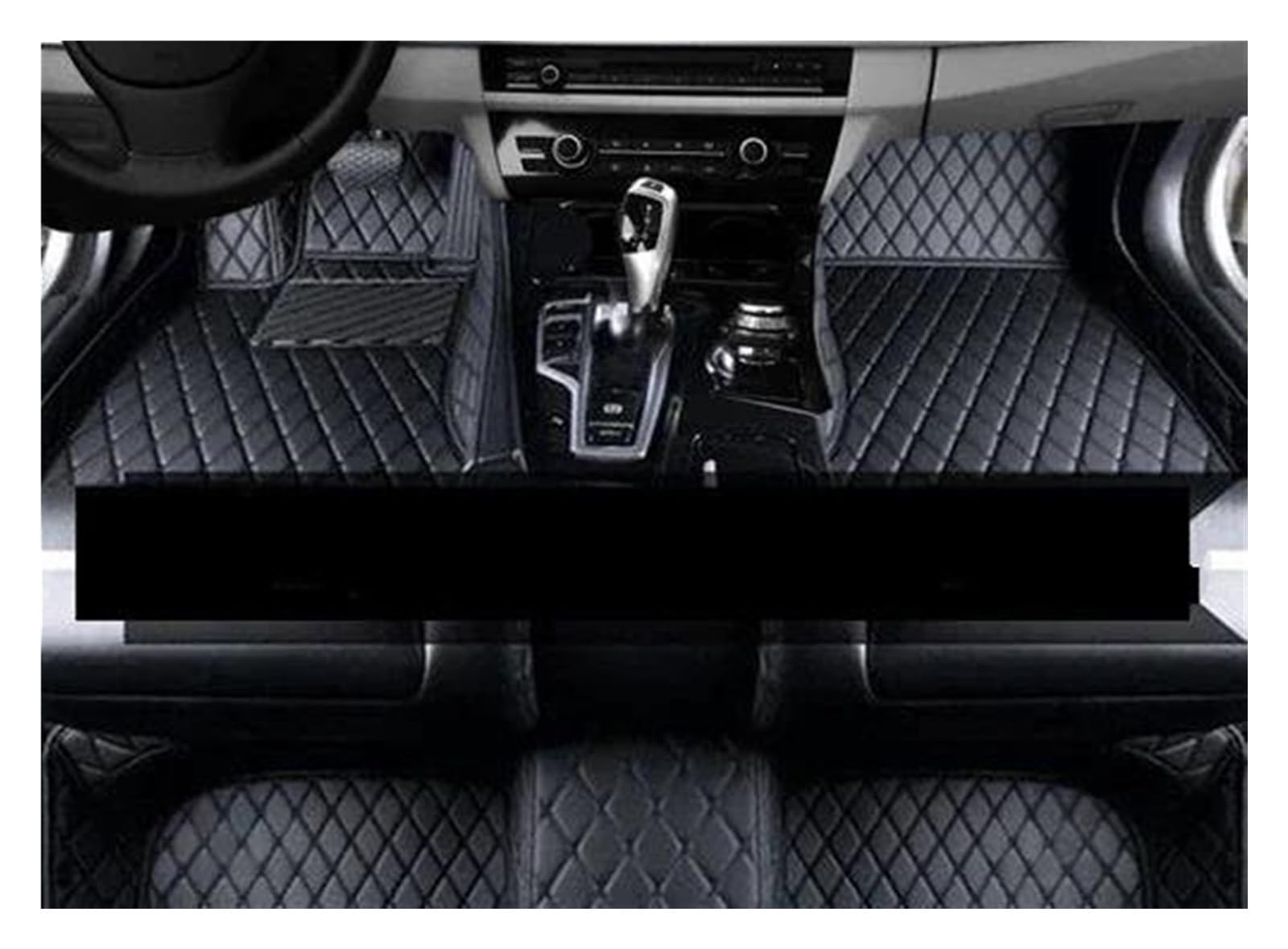 ZALTAS Automatten Hybrid Fahrzeug Auto Boden Matte Für Toyota Für Highlander Für XU70 2020-2023 7 Sitz Leder Accesorios Auto Fußmatten Auto Zubehör Gummifußmatten (Color : Schwarz Schwarz) von ZALTAS