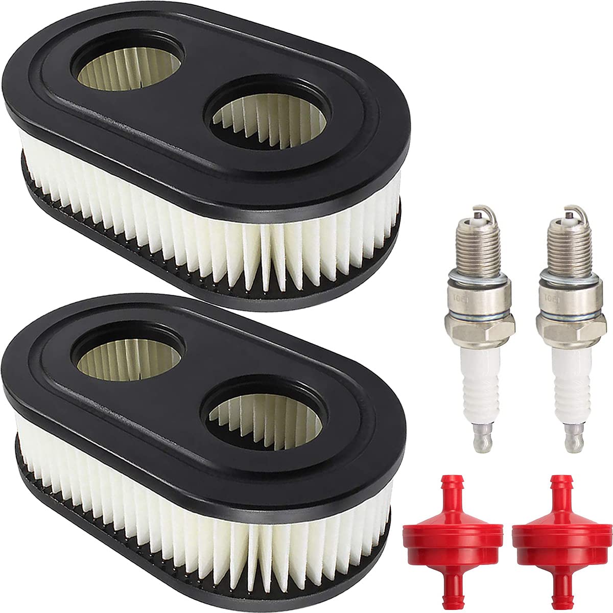 ZAMDOE Luftfilter Ersatz für Briggs & Stratton 500EX 550E 550EX 575EX 625EX 675EXI 725EXI Serie Rasenmähermotoren, Ersetzen 798452 593260 5432 5432K, mit Zündkerzen Kraftstofffilter von ZAMDOE