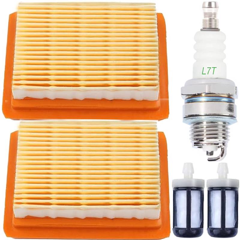 ZAMDOE Luftfilter-Kit für STIHL FS120 FS200 FS250 FS300 FS350 FS400 FS450 FS480 BT120 BT121 BT130 HT250 KM130 KM130R Rasentrimmer Freischneider, mit Zündkerze Kraftstofffilter Ersatzteile von ZAMDOE