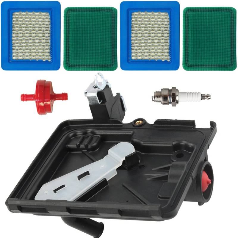 ZAMDOE Luftfilterkartusche Vorfilter Luftreiniger-Grundierung Kit für Briggs & Stratton 491588S 491588 491588B 399959 5043K 491435S 795259 469116 792040 Rasenmäher Ersatzteile mit Zündkerze von ZAMDOE