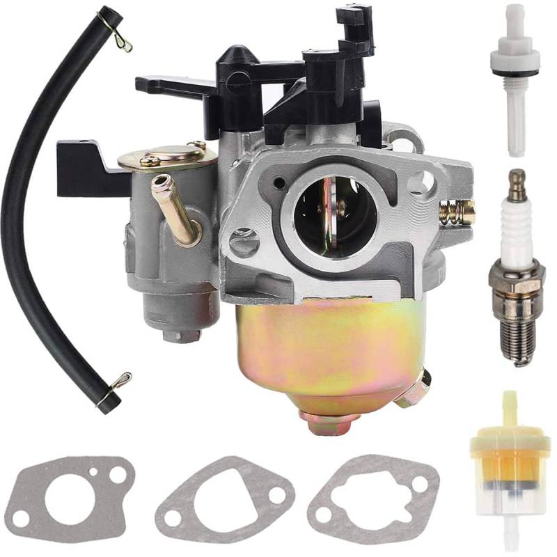 ZAMDOE Vergaser für Honda GX160 5,5 PS GX200 GX168 6,5 PS GX140 Motor 196 cc WP20 EG1400 Harbor Freight für Predator 212 cc Go Kart OHV für Baja Mb165 Mb200, ersetzt 16100-ZH8-W61, mit Chokehebel von ZAMDOE