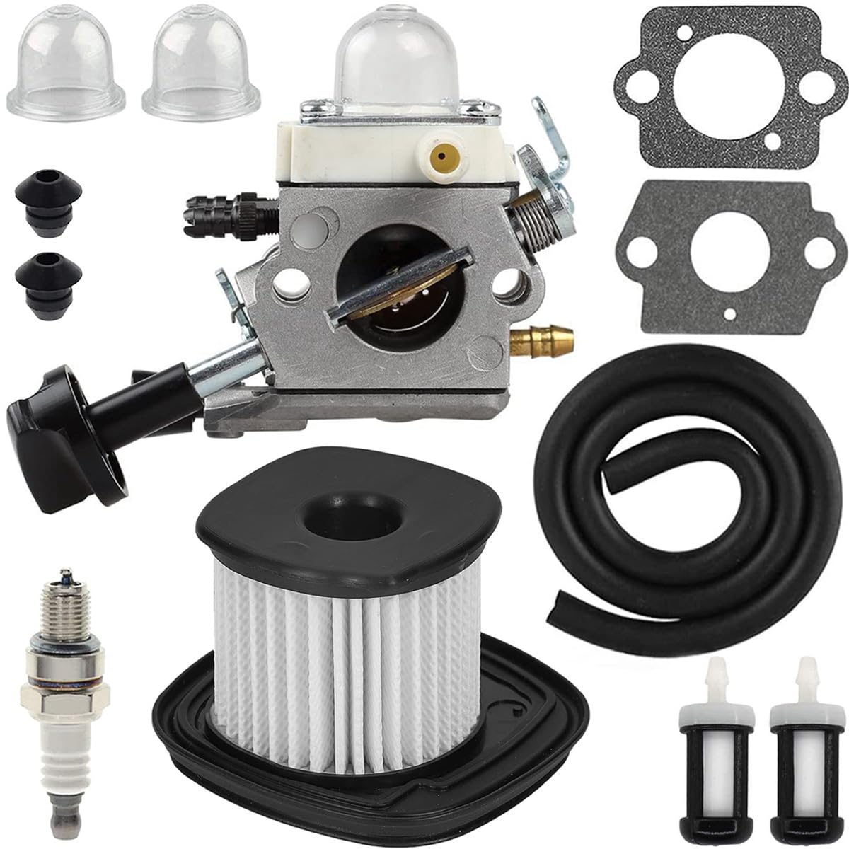 ZAMDOE Vergaser für Stihl BG86 BG86C Laubbläsermotor, 4241 120 0623, 4241 120 0616, mit HD2 Luftfilter + Zündkerze + Kraftstoffleitung + Kraftstofffilter von ZAMDOE