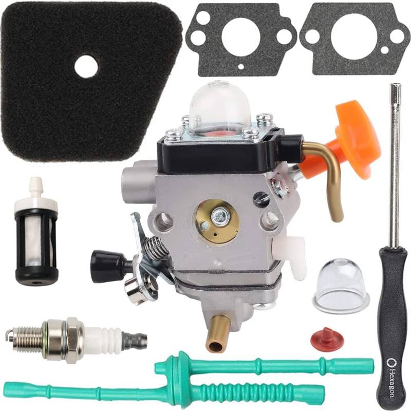 ZAMDOE Vergaserkit für STIHL FS 87 FS90 FS100 FS110 FS130 HL90 HL95 HL100 HT100 HT101 KM90 KM100 KM110 SP90 Fadentrimmer, C1Q-S174 Vergaser Ersetzt # 4180 120 0604 4180 120 0611 von ZAMDOE