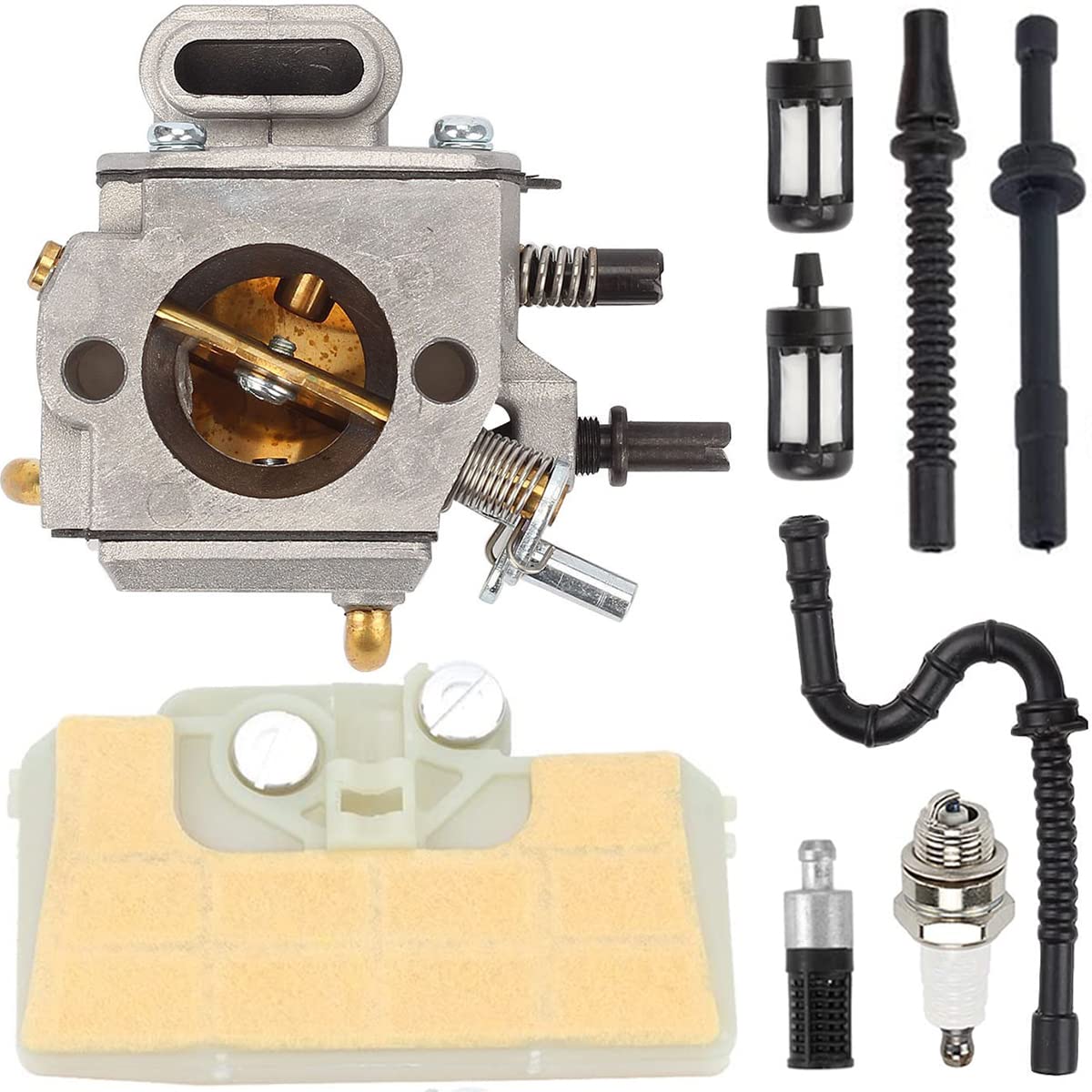 ZAMDOE Vergaserkit für STIHL MS290 MS310 MS390 029 039 Kettensäge, ersetzt # 1128 120 0625, mit Luftfilter Kraftstoffleitung Ölleitung Zündkerze von ZAMDOE