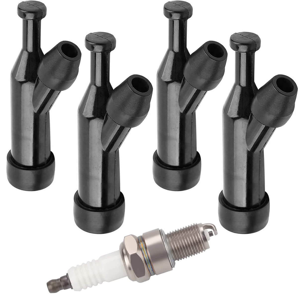 ZAMDOE Zündkerzenstecker für Honda GX160 GX390 GX200 GX120 GX240 GX270 GX340 Clones Motoren Generatoren, für Predator 212cc 301cc 420cc 224cc 196cc 339cc 389cc, mit 1 Zündkerze von ZAMDOE