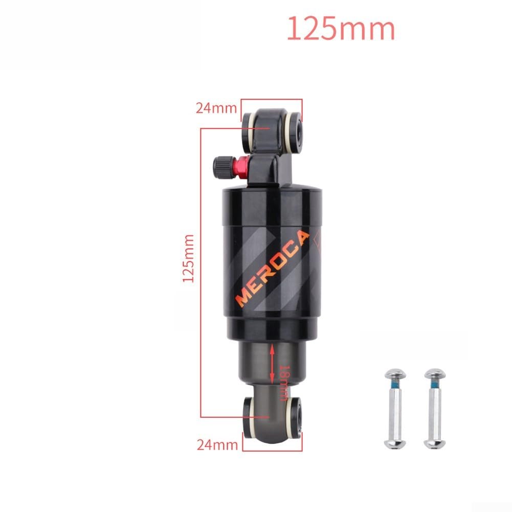 Luftstoßdämpfer hinten für Fahrräder mit einstellbaren Druckeigenschaften, Längen 125 bis 200 mm (125 mm) von ZAMETTER