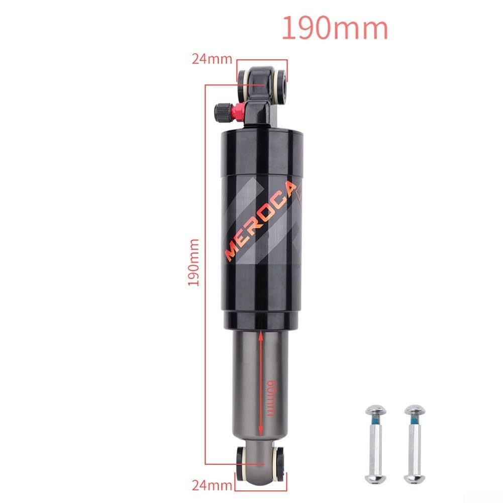 Luftstoßdämpfer hinten für Fahrräder mit einstellbaren Druckeigenschaften, Längen 125 bis 200 mm (190 mm) von ZAMETTER