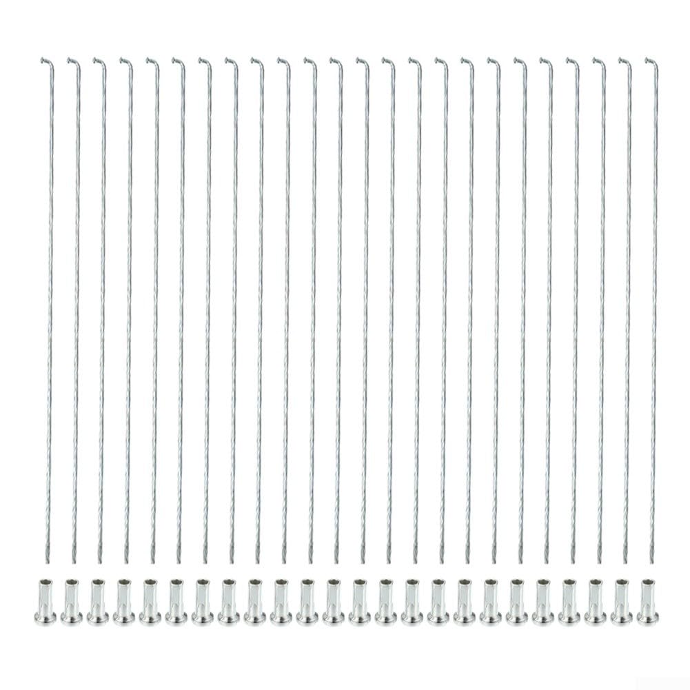 Rostbeständige Stahlspeichen und Nippel, 24-teiliges Set, verschiedene Größen (291 mm) von ZAMETTER