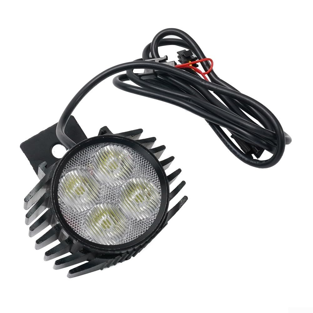 ZAMETTER Elektroauto Lichter Elektroroller LED Scheinwerfer und Lautsprecher 2 in 1 2 in 1 Hupe Scheinwerfer Elektroroller Frontlicht ABS Elektroauto Licht mit Hupe von ZAMETTER