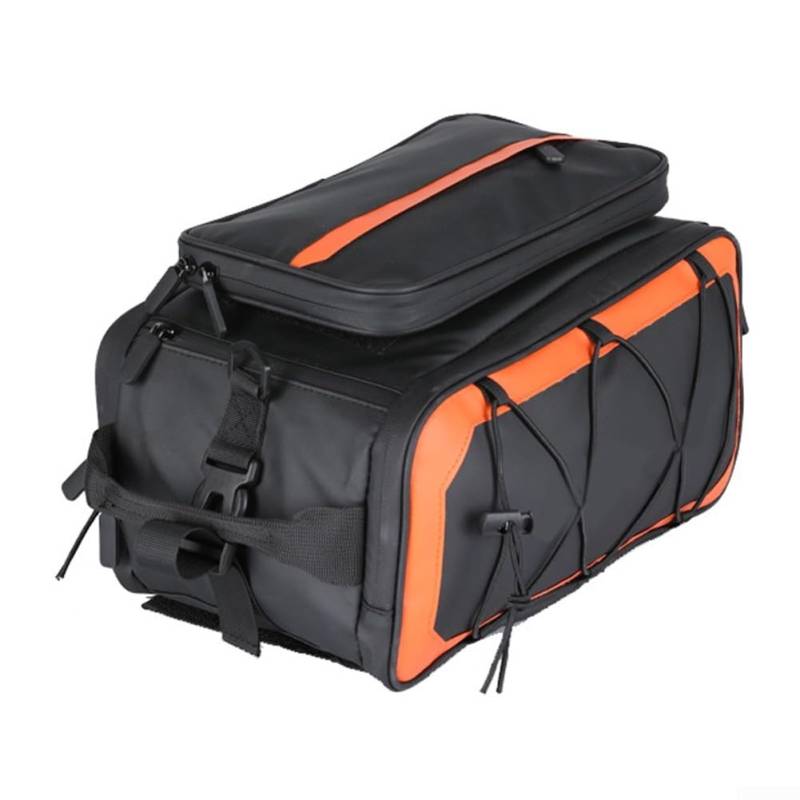 ZAMETTER Hinterradtasche mit großem Fassungsvermögen, perfekt für Outdoor-Radfahren (Orange) von ZAMETTER