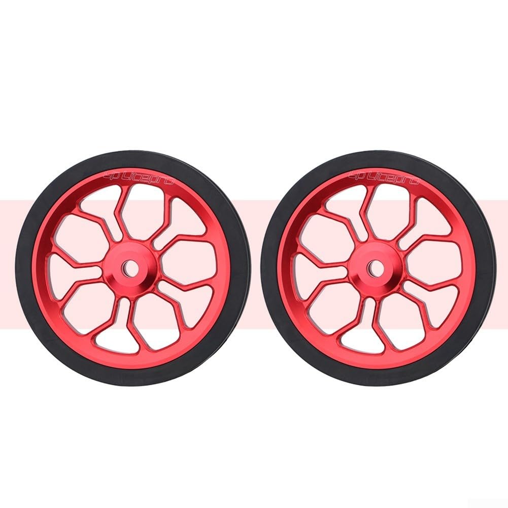 ZAMETTER Hochwertige einfache Rad-Modifikation für Falträder, Aluminiumlegierung, Durchmesser 82 mm (rot) von ZAMETTER