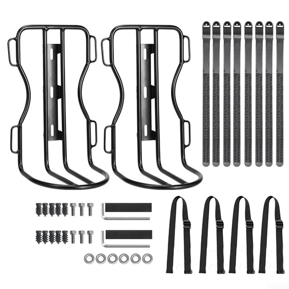 ZAMETTER Vorderradgabelrahmen aus Metall, vollständig wasserdicht, große Kapazität, Fahrrad-Vorderradgabeltasche/Rennrad-Reisetasche (2 Stück) von ZAMETTER