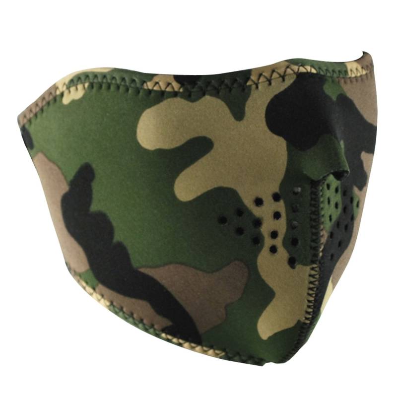 Zanheadgear® Halbmaske Neopren Woodland Camo von ZAN