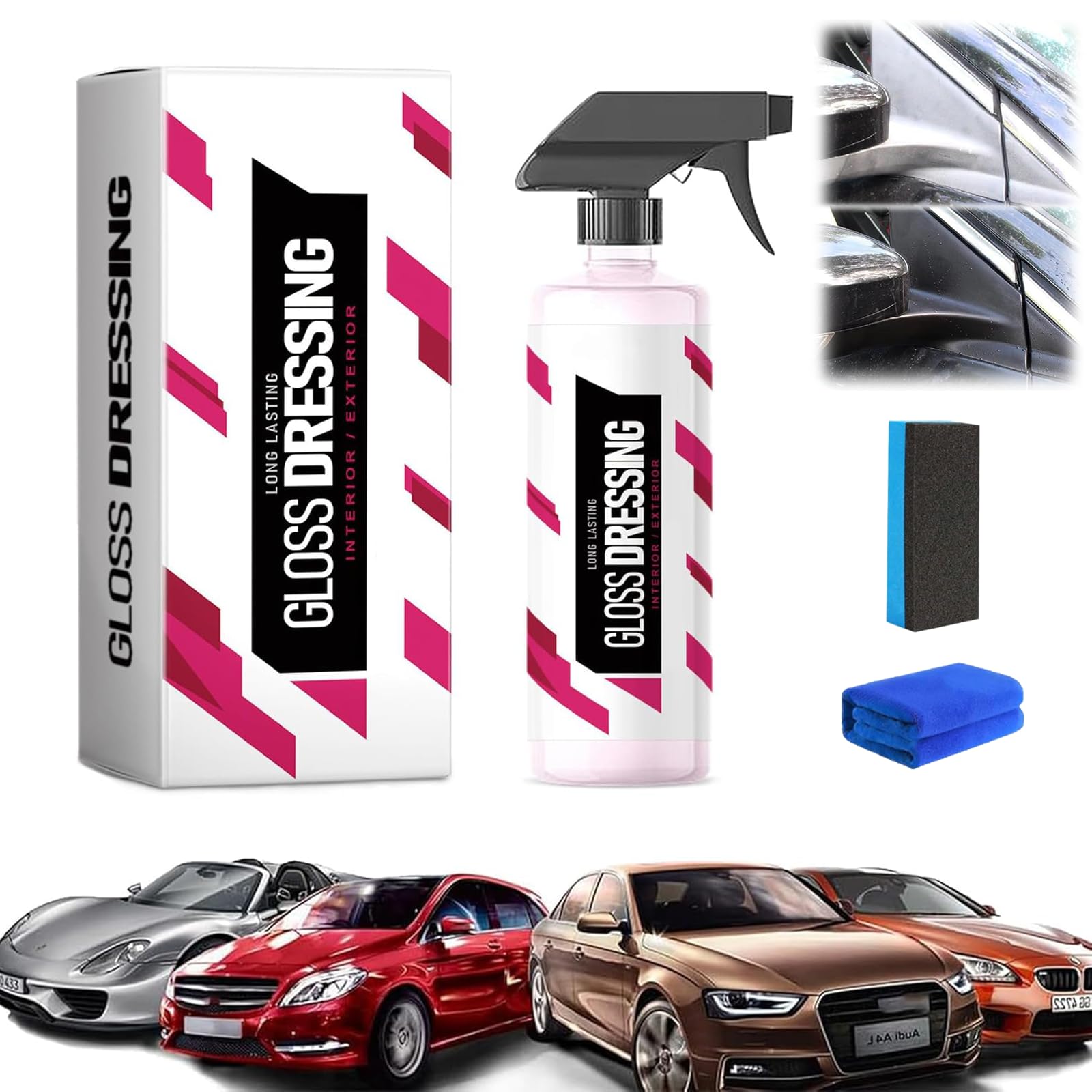 ZANWANXIN Gloss Dressing, Gloss Dressing for Detailing, Plastic Restorer for Cars, Trim & Tire Dressing, Vinyl Rubber Trim Dressing, Restore Faded Plastics, Gloss Dressing for Plastic (1PCS) von ZANWANXIN