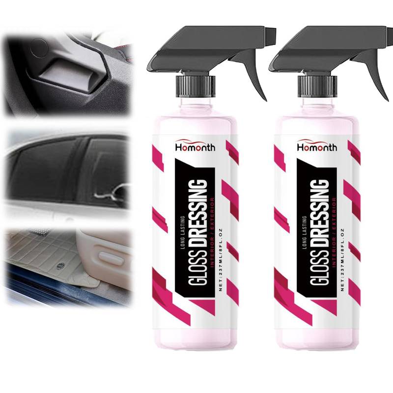 ZANWANXIN Gloss Dressing for Detailing, Gloss Dressing - Plastic, Trim & Tire Dressing, Plastic Restorer for Cars Ceramic Plastic Coating, Buff for Shine (2Pcs) von ZANWANXIN