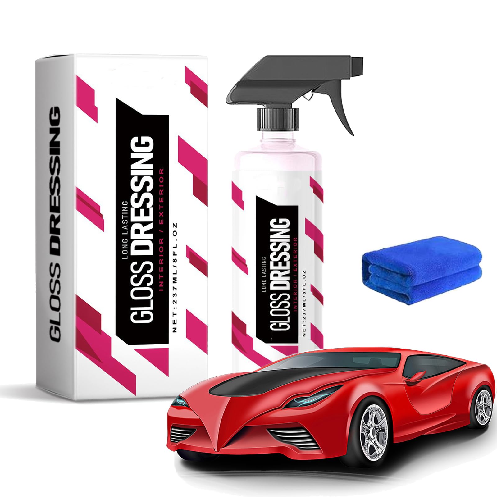 ZANWANXIN Gloss Dressing for Detailing, Gloss Dressing Spray, Restore Faded Plastics, Vinyl Rubber Trim Dressing, Car Care Gloss Dressing, Plastic, Trim & Tire Dressing (1 pcs) von ZANWANXIN