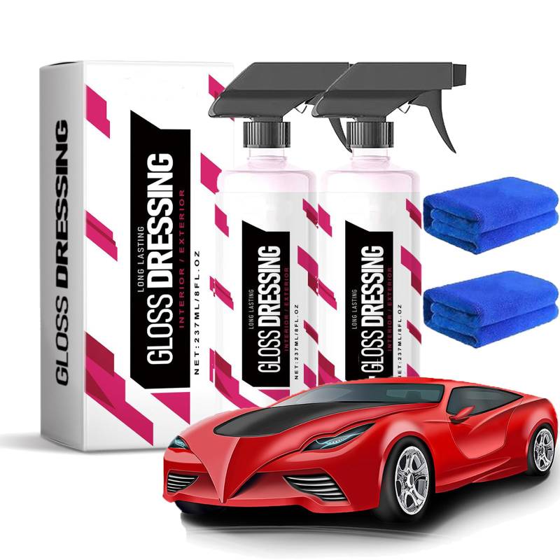 ZANWANXIN Gloss Dressing for Detailing, Gloss Dressing Spray, Restore Faded Plastics, Vinyl Rubber Trim Dressing, Car Care Gloss Dressing, Plastic, Trim & Tire Dressing (2pcs) von ZANWANXIN