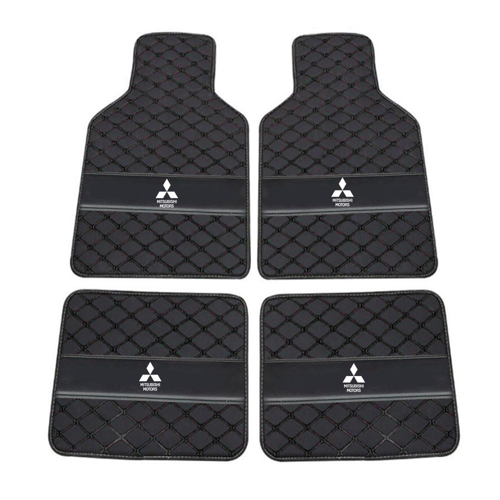 Custom Auto FußMatten,für Mitsubishi Pajero V73 V77 2008-2011 PU Leder Auto Fußmatten Automatten Allwetter Leder Vorne Hinten Automatten Auto Matte Car Mats,A von ZAPORA