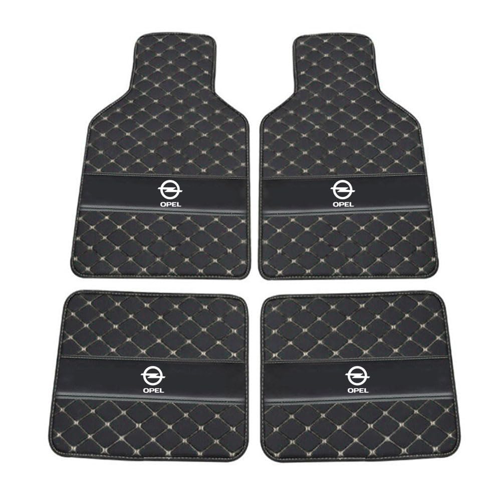 Custom Auto FußMatten,für Opel Omega 1994-2003 PU Leder Auto Fußmatten Automatten Allwetter Leder Vorne Hinten Automatten Auto Matte Car Mats,C von ZAPORA