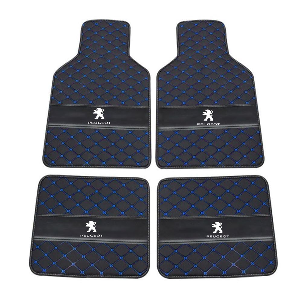 Custom Auto FußMatten,für Peugeot 206 2009-2023 PU Leder Auto Fußmatten Automatten Allwetter Leder Vorne Hinten Automatten Auto Matte Car Mats,C von ZAPORA